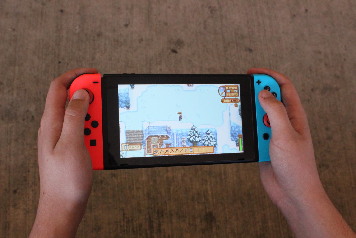 Sophomore Liam Connally forages for goodies during winter on his farm in Stardew Valley.