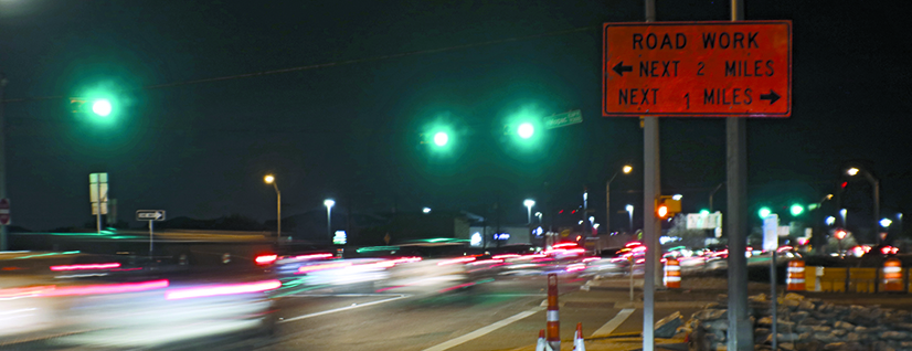 A COMMUTE INTERRUPTED: At the intersection of MoPac and Slaughter lane, drivers navigate the increasing level of road work. The project will increase safety.  