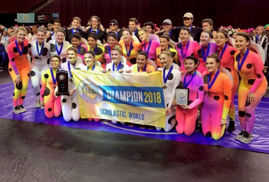 The finish line: The World Guard team gets 13th at finals with their show Untitled Work. This competition was the guards last competition of the season.