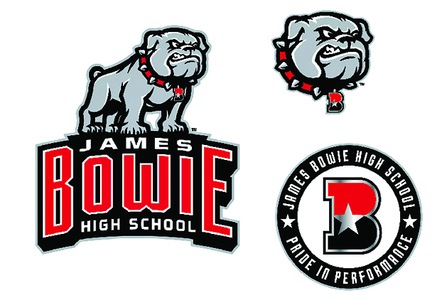 Pictured above are the new designs owned by James Bowie High School.