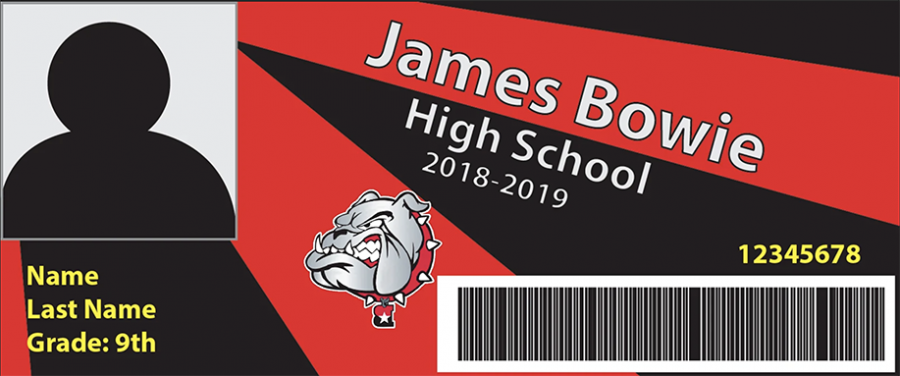 Seen above is the James Bowie ID that students have been required to wear this year. 