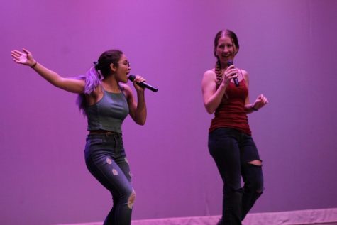 DROP THE MIC: At the cabaret show this weekend, students from the choir displayed the show that they have been working on for weeks.