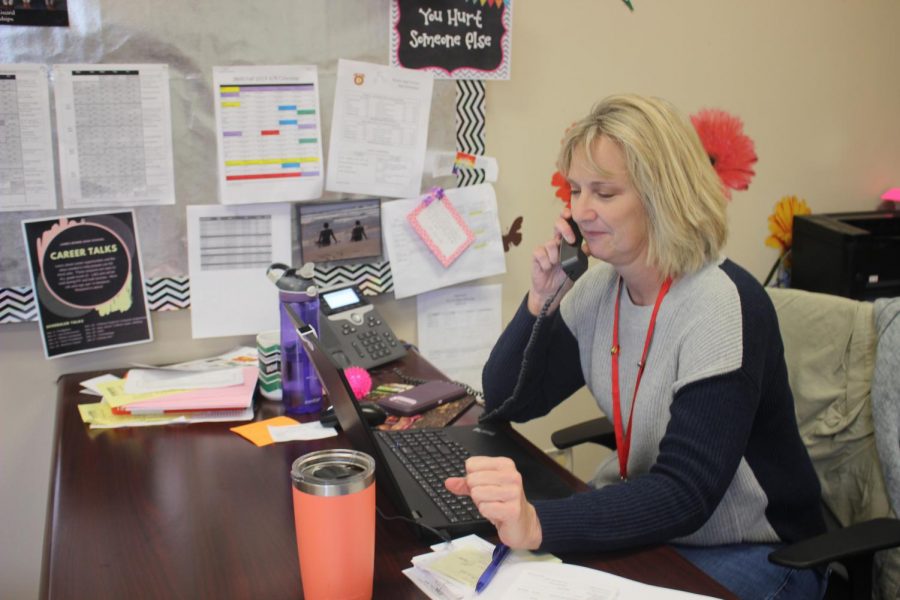 This year is Kim Gilbert’s second year working at Bowie. She is one of the many counselors that helps students with the last names McE-P. Gilbert helps out students with any and every problem they have, from grades to personal problems.