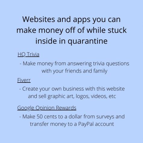 As quarantine keeps everyone home, I thought it would be a good idea to write about ways that teens can make some money during this prolonged period of physical distancing. Obviously, it would not be as much as having a part-time job, but extra cash can always come in handy.