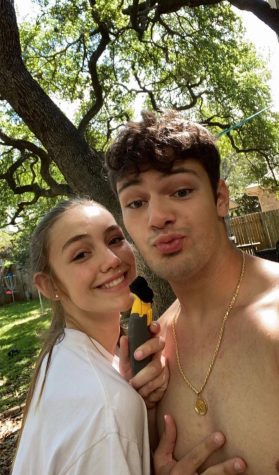 Junior Grace Burden cuts boyfriend Robby Nethurcuts's hair in quarantine.