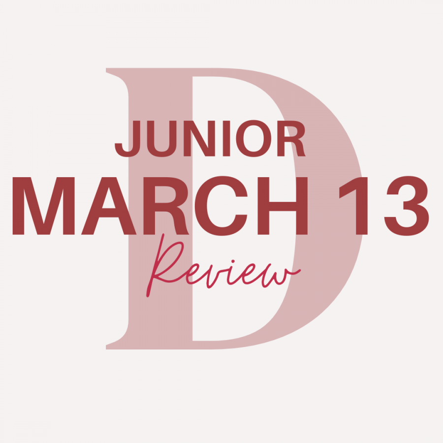 A High School Junior: March 13 Reflection