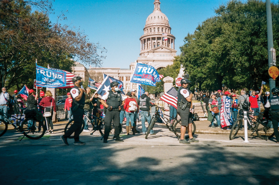 CHAOS AT THE CAPITOL: President Donald Trump supporters gathered to protest the inauguration of Joe Biden. These protests were based on claims made by President Trump of a fraudulent election. “I do not think protesting the election results is justified or effective, however I think the issue is bigger than those who are protesting,” senior Alyssa Shumaker said. “They have been misled and misinformed to the point of complete disillusionment of the entire election. The real problem with the protests is those in power who are spreading lies and empowering people to commit crimes based on false information.” 