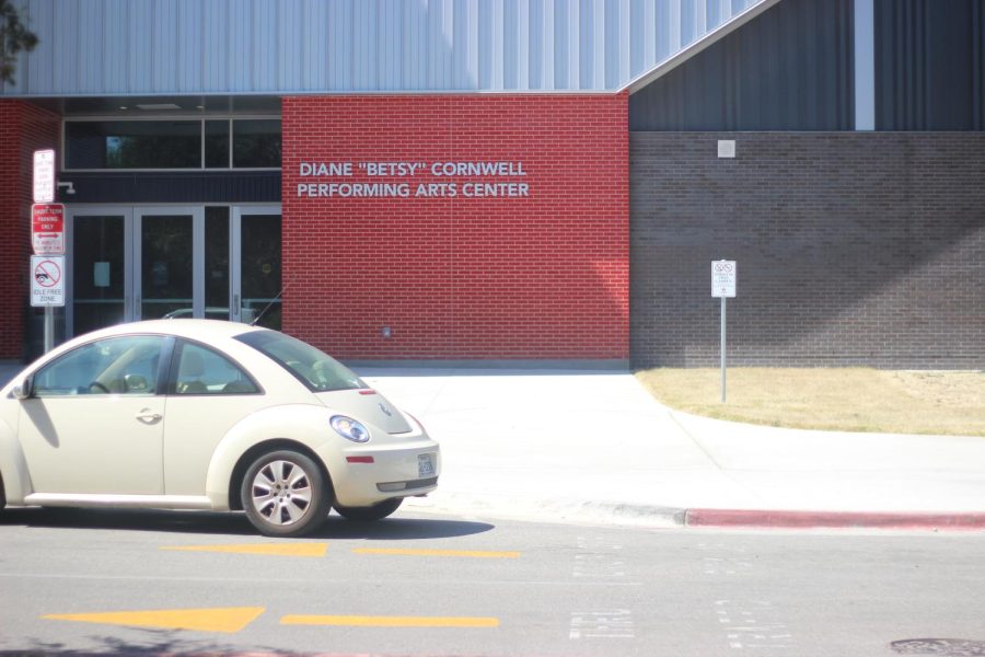 The new Performing Arts Center has “The Betsy” displayed across the front of the building.