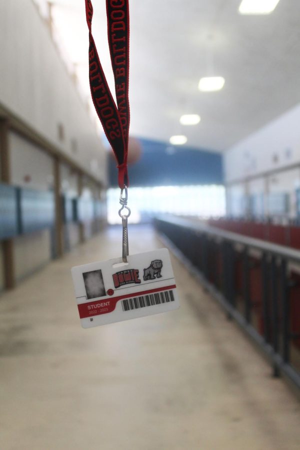 Wearing an ID while walking through the door or around the halls shows that you are a student at Bowie, not a random person trying to get onto campus. We are trying to avoid the worst possible situations, and the IDs help with that.