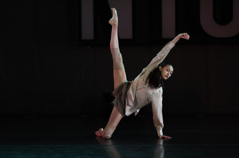 STRIKING A POSE: Ally Bartek performs for the new dance company BHumn Arts Ensemble after weeks of practice. Bartek feels being a part of the new company helped her improve multiple styles of dance and improved her communication techniques.