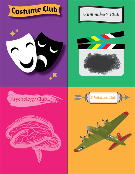 This year, many new clubs have been created by both students and teachers who wanted to bring their passions to life and share them with others. These clubs include the filmmakers club, assisted living club, miniature gaming club, costume club, and psychology club.