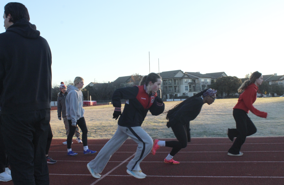 Bowie track competitors take a running start