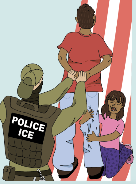 Information about the impact of ICE in the United States indicates the number of people impacted by the governmental organization. ART BY: Liberty Pittman