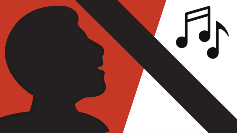 SINGING WITH SPIRIT: Abstract art of choir student portrayed with Bowie high school colors.