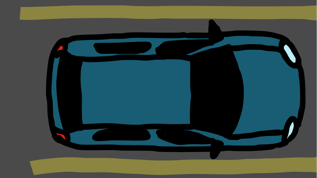 PARKING ISSUES: An illustration of a car parked in the school parking lot.