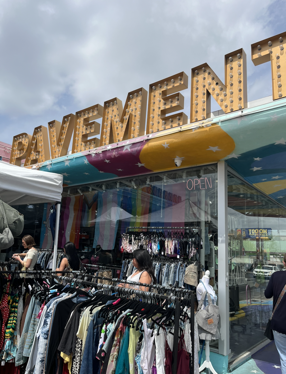 SHOPPING: The people of Austin search the racks at the Guad Vintage Market. This market is located next to the Pavement thrift store. 