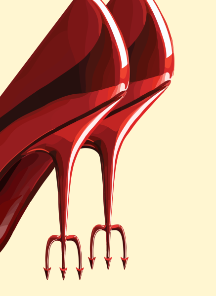 DEVIL WEARS PRADA: An illustration showing the famous devil shoes.